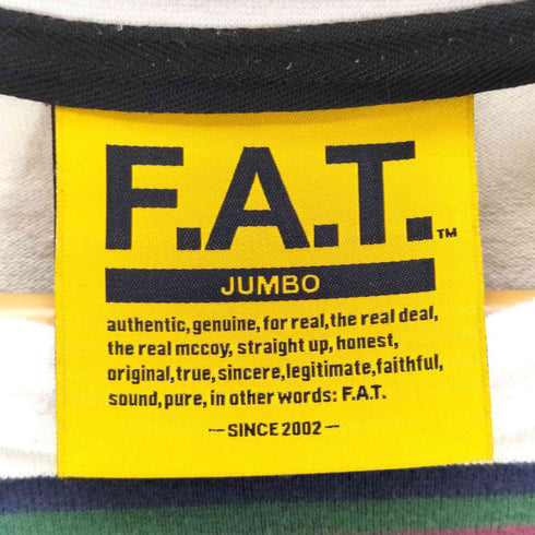 エフエーティー FAT ボーダークルーネック S/S Tシャツ メンズ  JUMBO